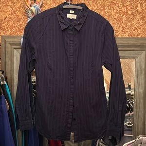 Loft rhinestone button down